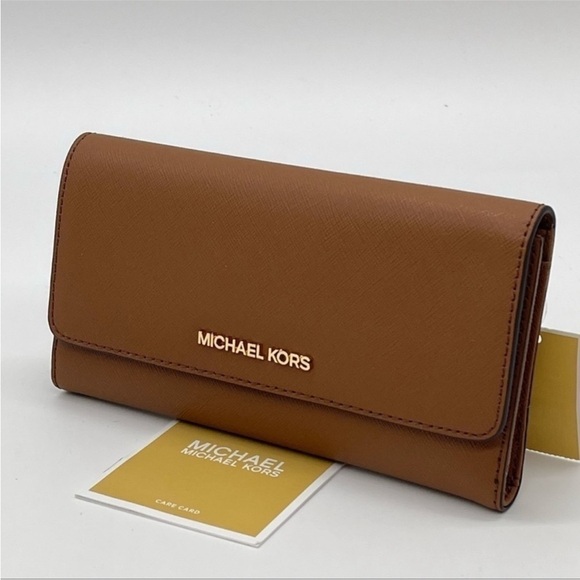 Michael Kors Large Trifold Wallet Luggage - Picture 2 of 8